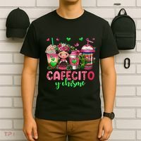 Cafecito Y Chisme Funny Spanish Mexican Coffee Lover T-Shirt thumb 6