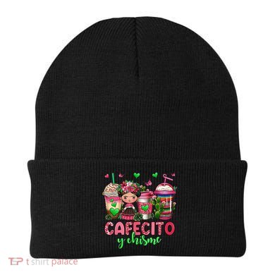 Cafecito Y Chisme Funny Spanish Mexican Coffee Lover Beanie