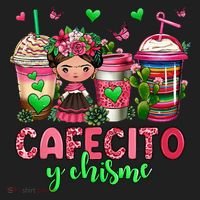 Cafecito Y Chisme Funny Spanish Mexican Coffee Lover Hat thumb 2