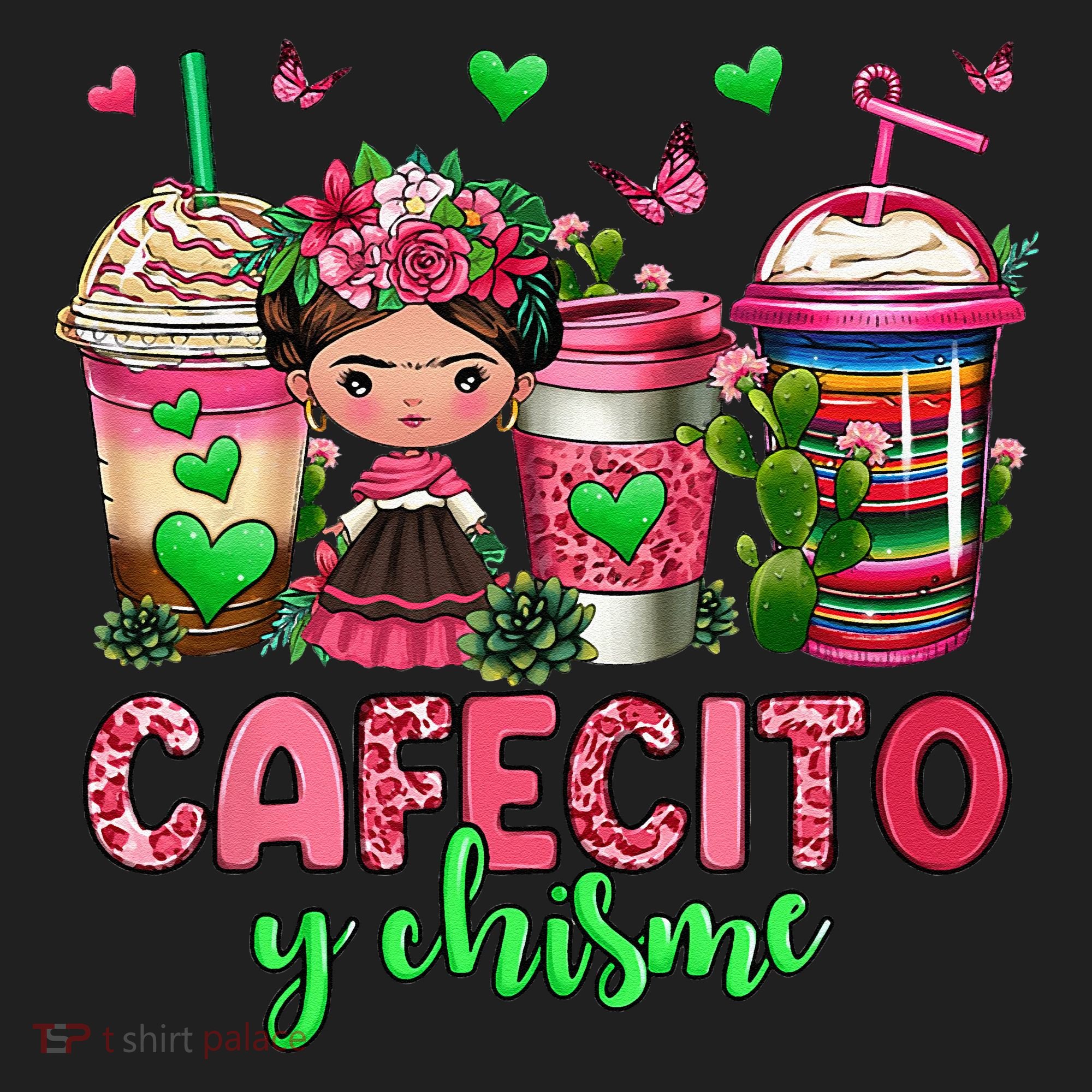 Cafecito Y Chisme Funny Spanish Mexican Coffee Lover Hat