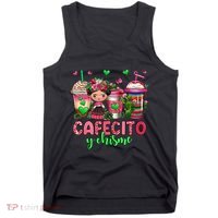 Cafecito Y Chisme Funny Spanish Mexican Coffee Lover Tank Top thumb 0