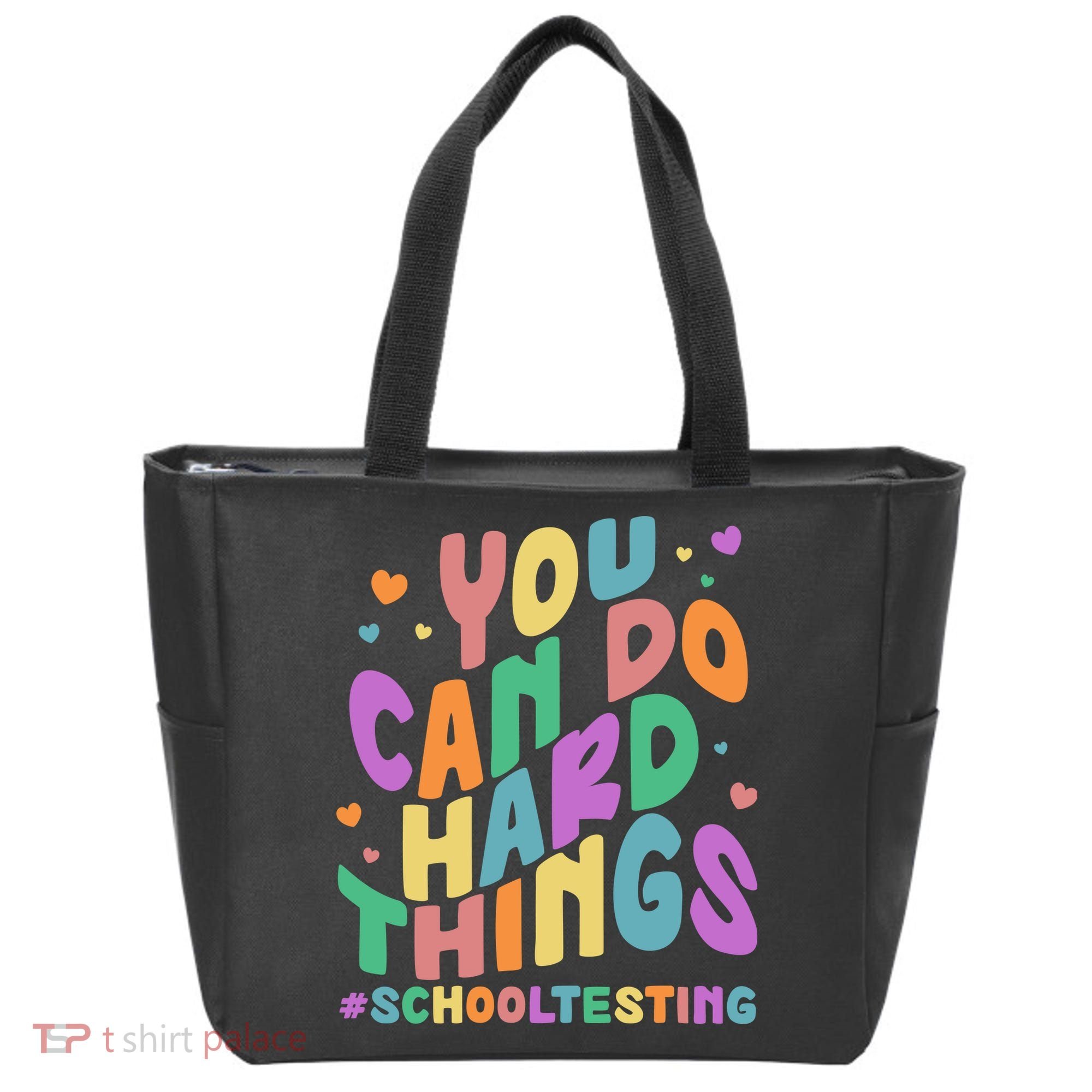 Cute You Can Do Hard Things #School Testing Tote Bag