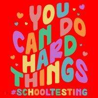 Cute You Can Do Hard Things #School Testing Santa Hat thumb 1