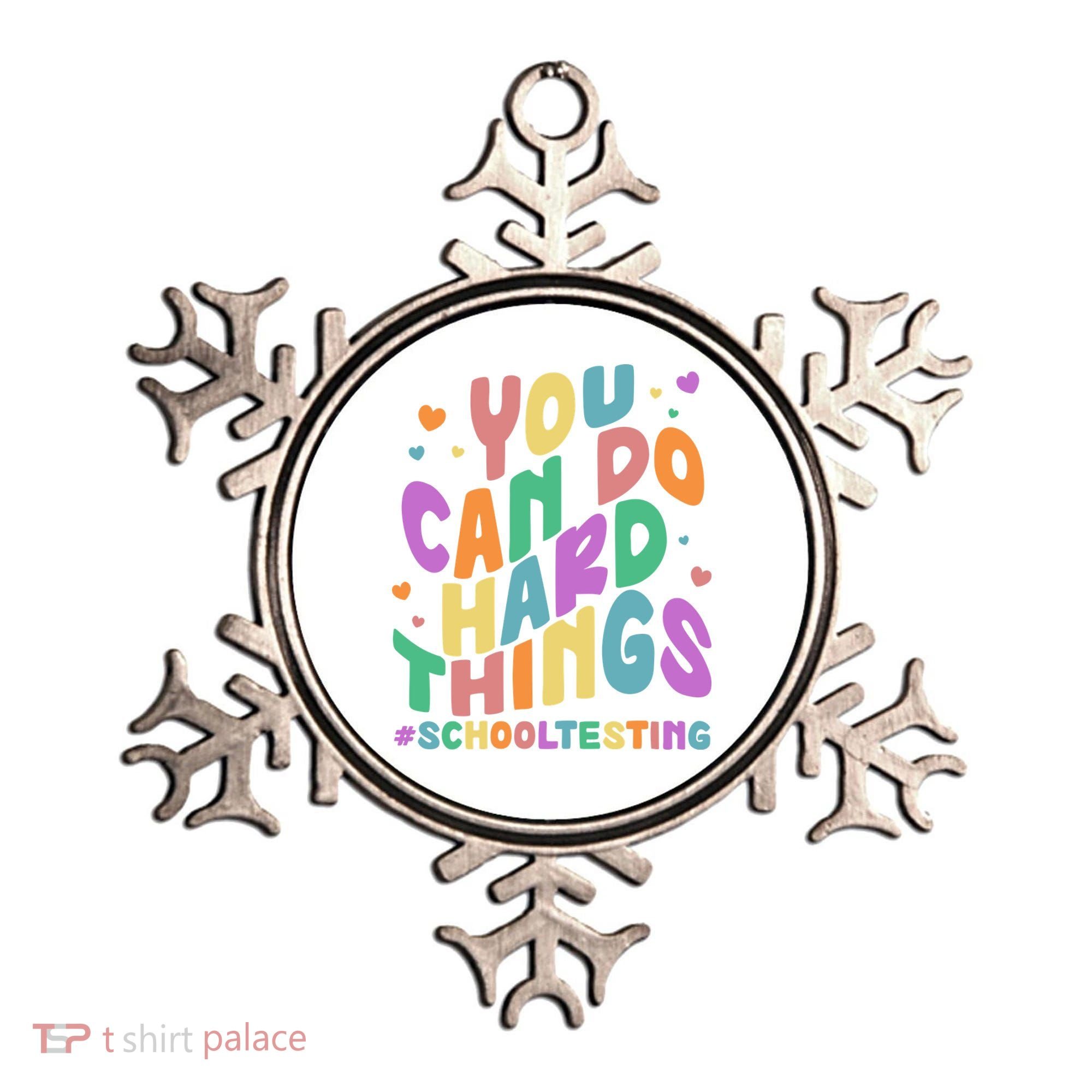 Cute You Can Do Hard Things #School Testing Ornament