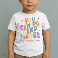 Cute You Can Do Hard Things #School Testing Toddler T-Shirt thumb 2