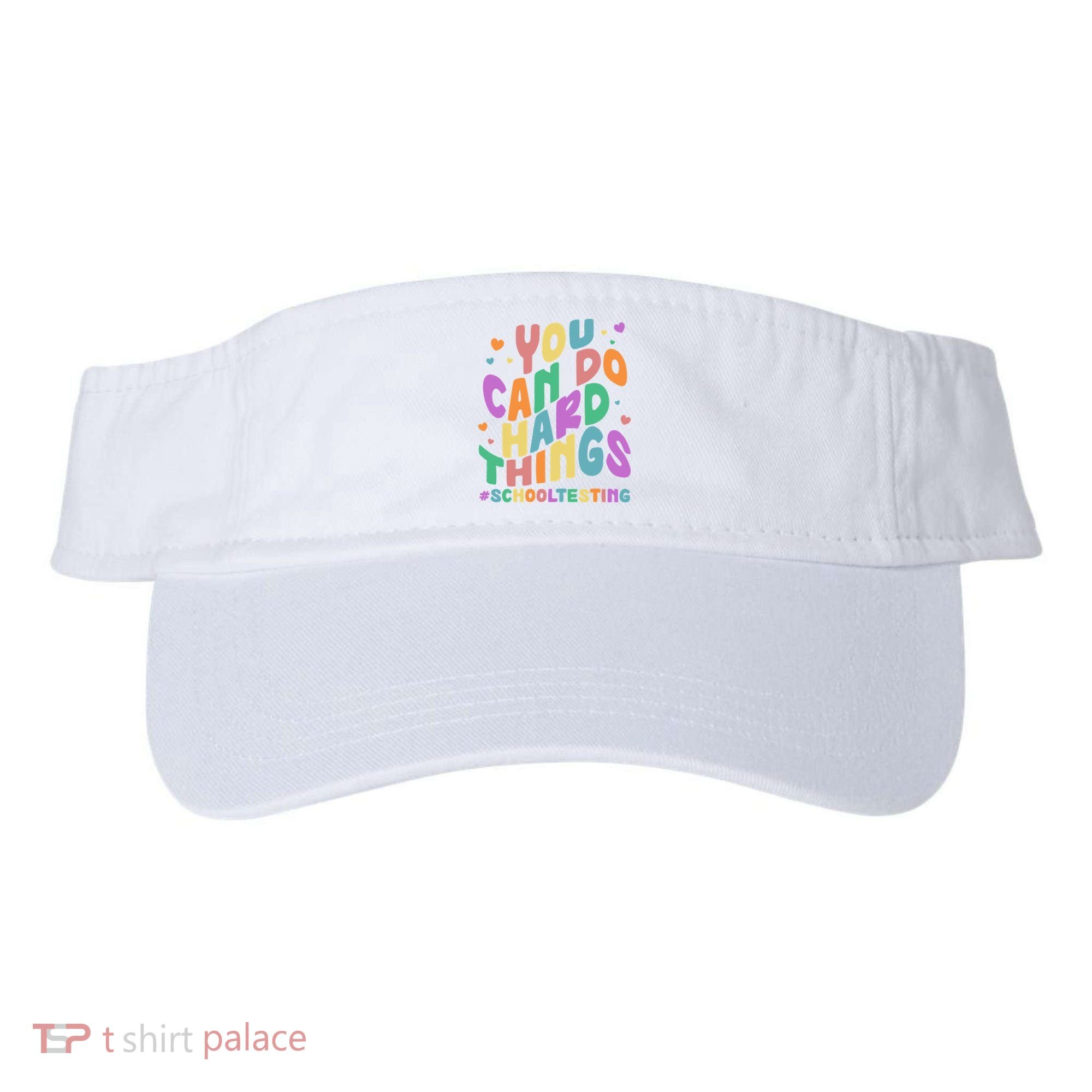 Cute You Can Do Hard Things #School Testing Visor