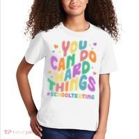 Cute You Can Do Hard Things #School Testing Kids T-Shirt thumb 2