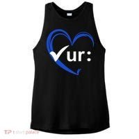 Check Your Colon Cancer Awareness Heart Ladies PosiCharge Tri-Blend Wicking Tank thumb 0