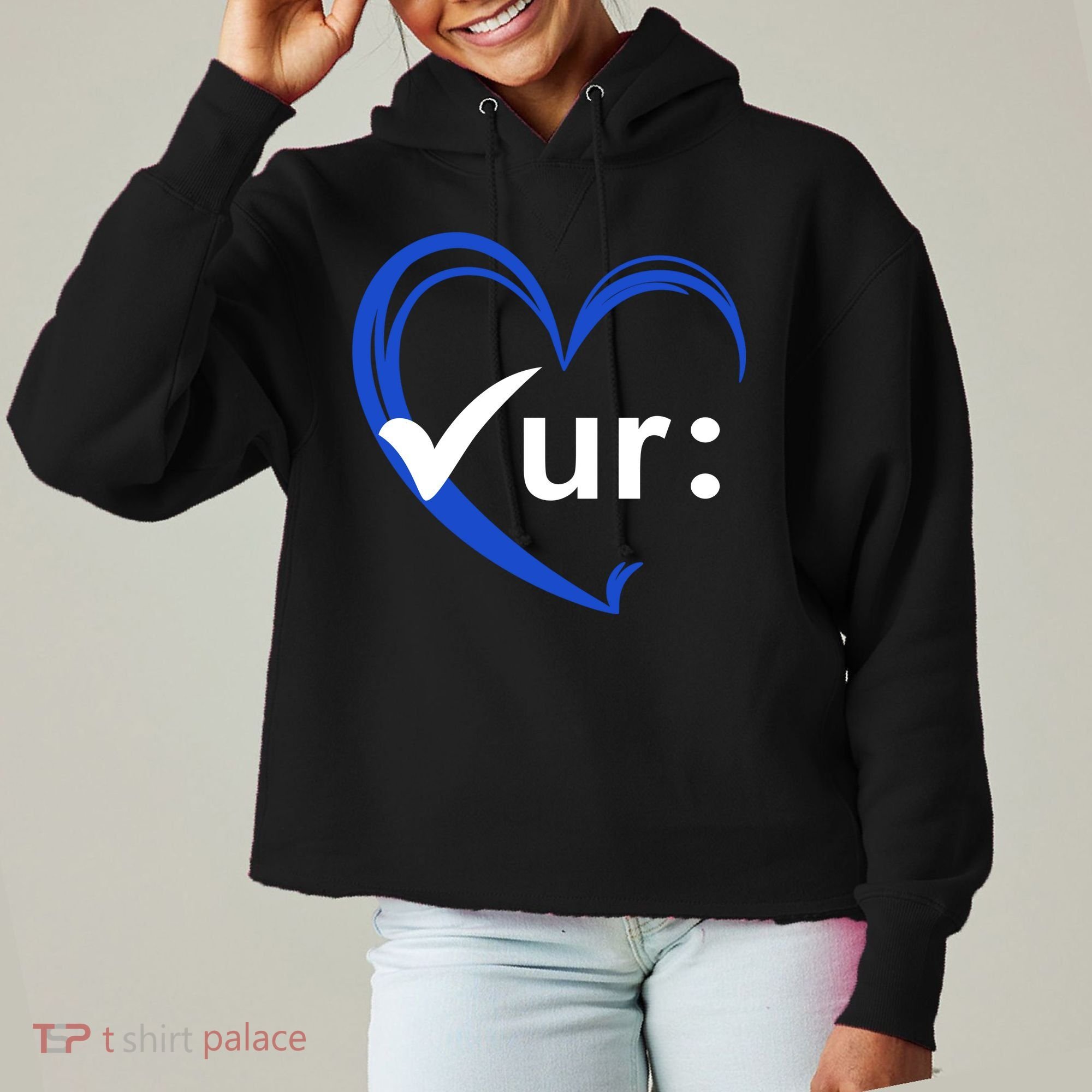 Check Your Colon Cancer Awareness Heart Ladies Heavyweight Boxy Pullover Hoodie