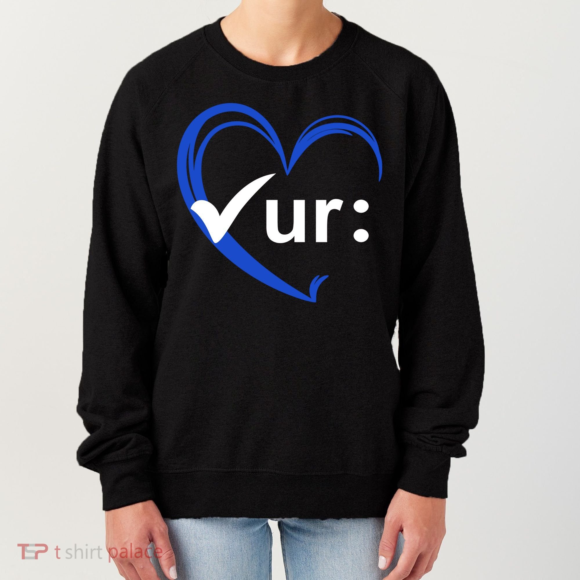 Check Your Colon Cancer Awareness Heart Women's Sweatshirt