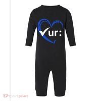 Check Your Colon Cancer Awareness Heart Infant Fleece One Piece thumb 0