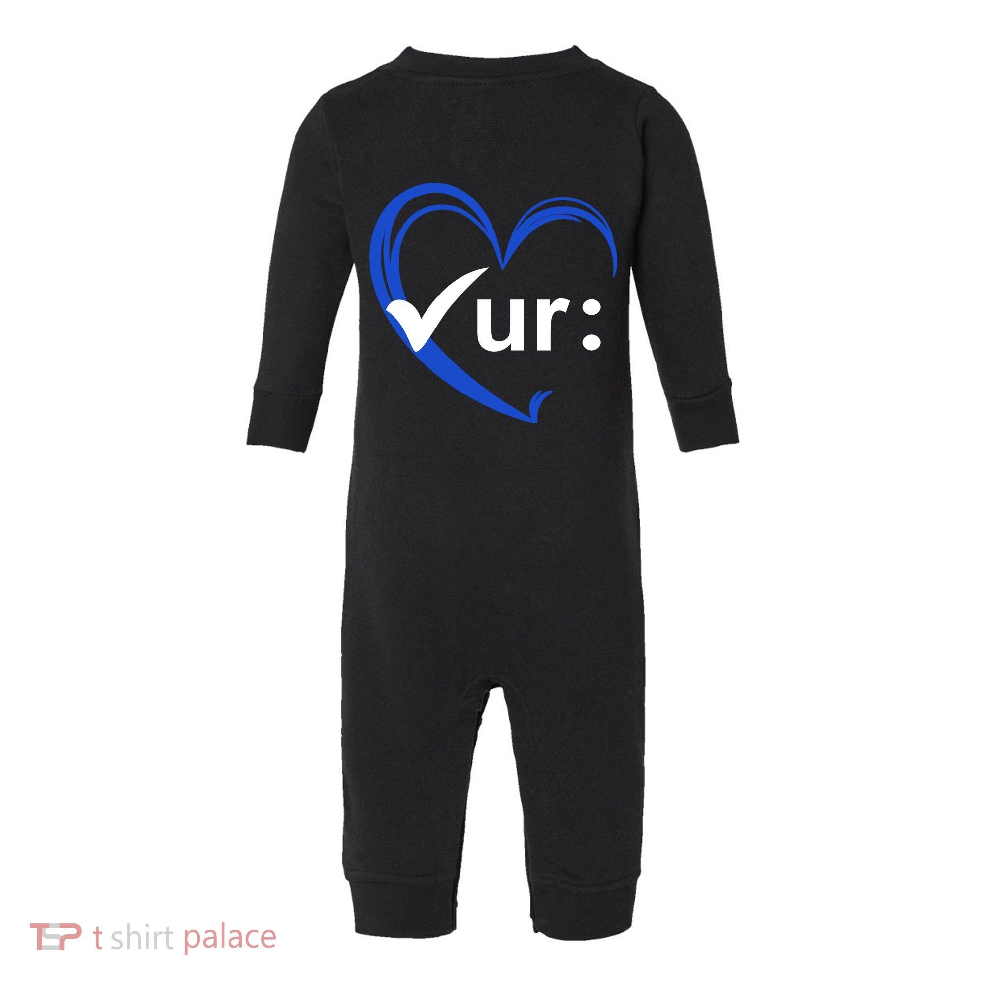 Check Your Colon Cancer Awareness Heart Infant Fleece One Piece