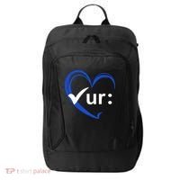 Check Your Colon Cancer Awareness Heart City Backpack thumb 0