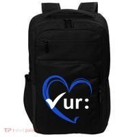 Check Your Colon Cancer Awareness Heart Impact Tech Backpack thumb 0