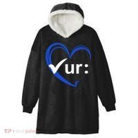 Check Your Colon Cancer Awareness Heart Hooded Wearable Blanket thumb 0