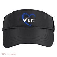 Check Your Colon Cancer Awareness Heart Adult Drive Performance Visor thumb 0
