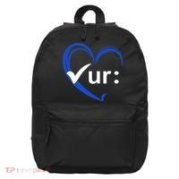 Check Your Colon Cancer Awareness Heart 16 in Basic Backpack thumb 0