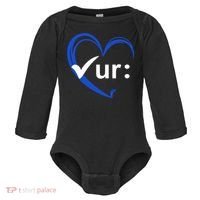 Check Your Colon Cancer Awareness Heart Baby Long Sleeve Bodysuit thumb 0