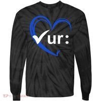 Check Your Colon Cancer Awareness Heart Tie-Dye Long Sleeve Shirt thumb 0