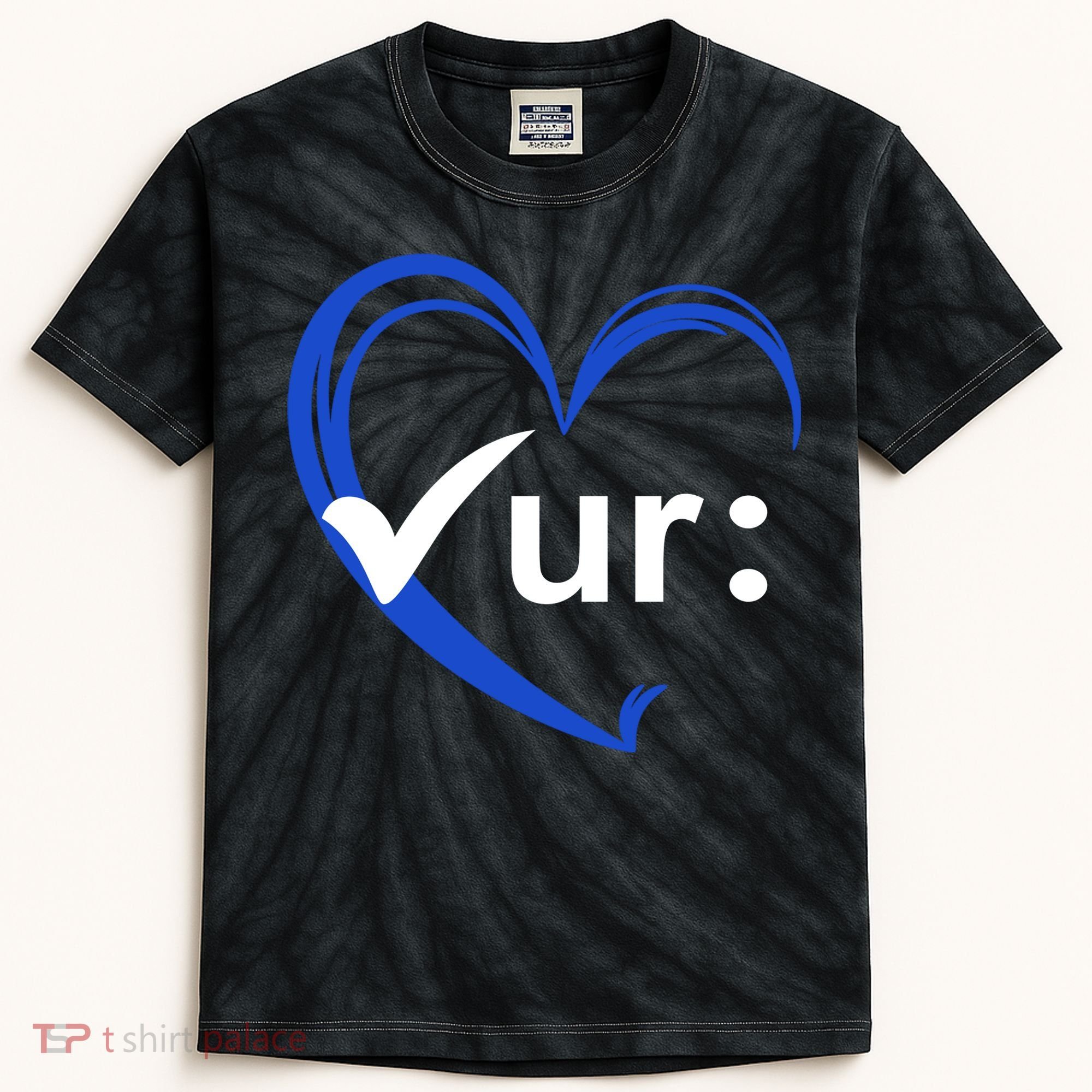 Check Your Colon Cancer Awareness Heart Kids Tie-Dye T-Shirt