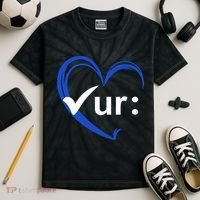 Check Your Colon Cancer Awareness Heart Kids Tie-Dye T-Shirt thumb 2