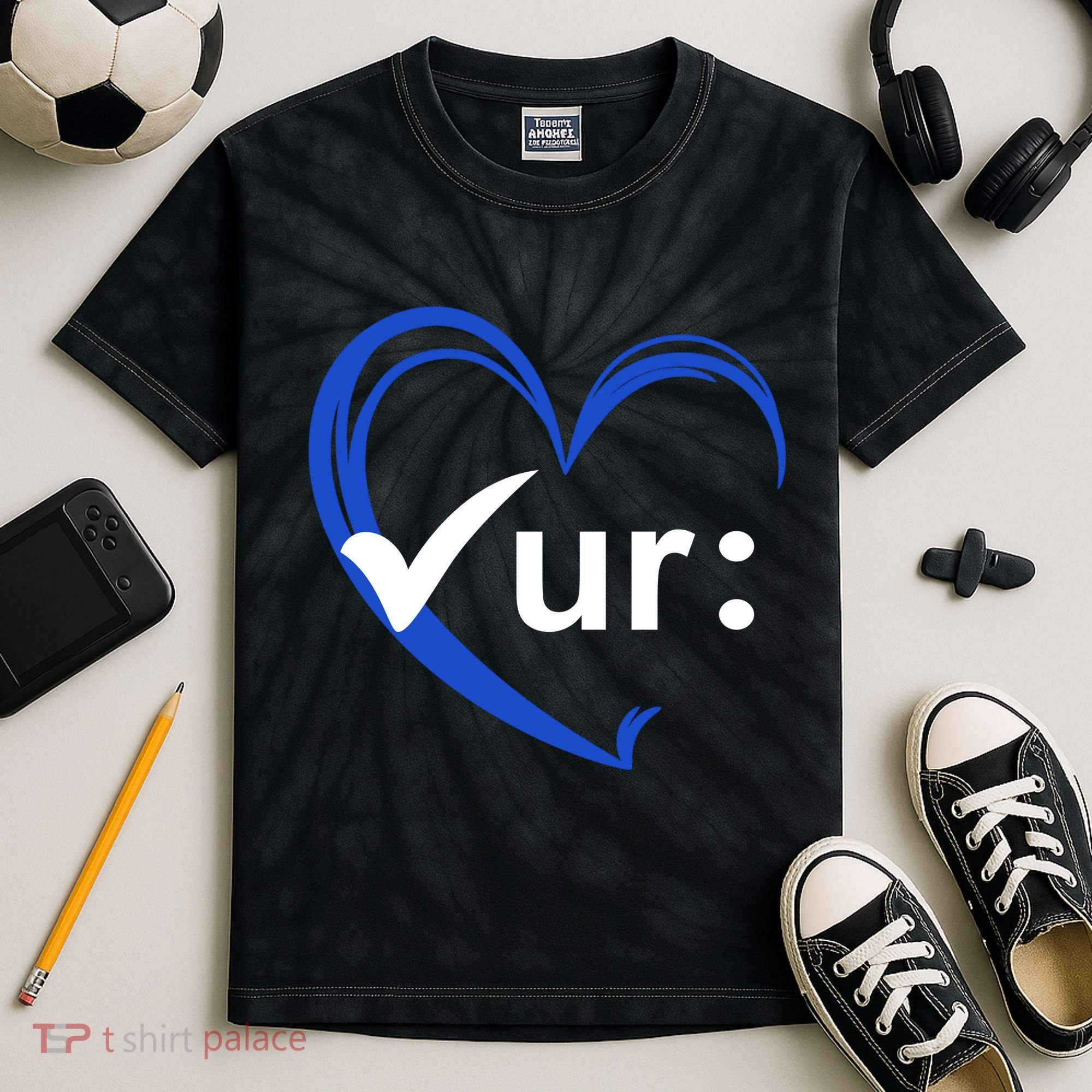 Check Your Colon Cancer Awareness Heart Kids Tie-Dye T-Shirt