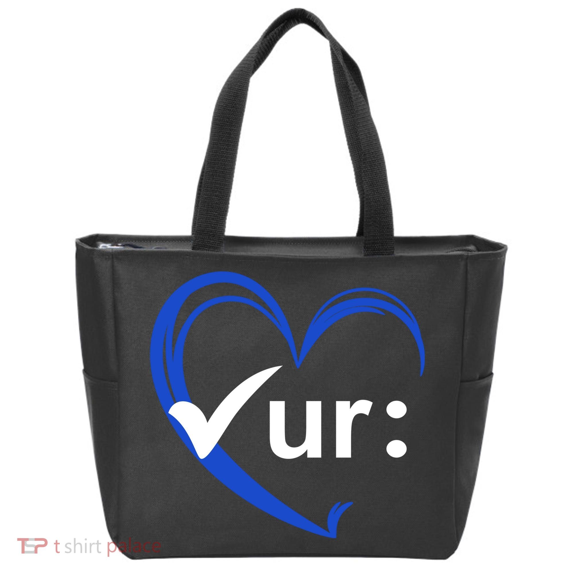Check Your Colon Cancer Awareness Heart Tote Bag