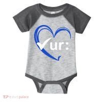Check Your Colon Cancer Awareness Heart Infant Baby Jersey Bodysuit thumb 0