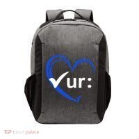 Check Your Colon Cancer Awareness Heart Vector Backpack thumb 0