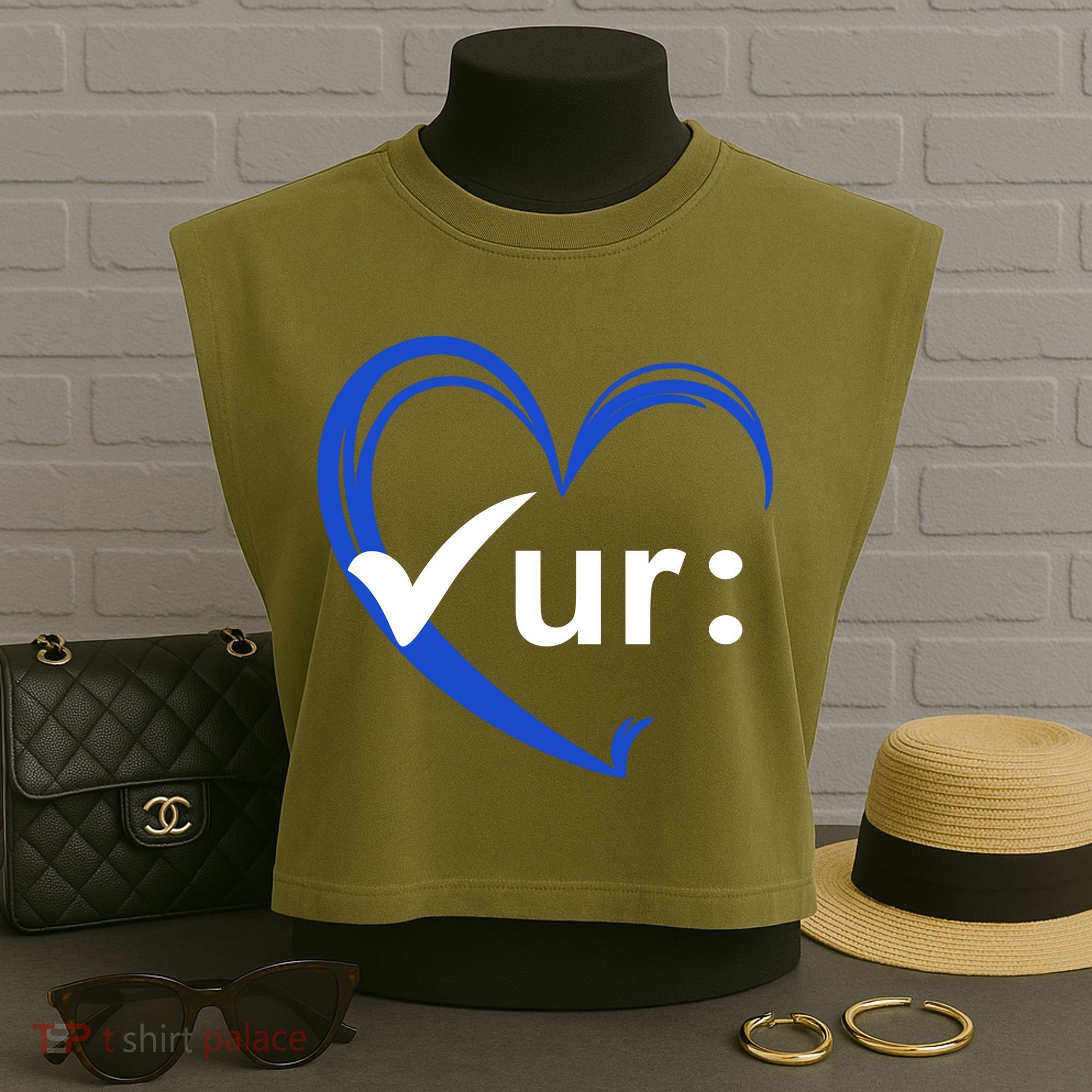 Check Your Colon Cancer Awareness Heart Garment-Dyed Women's Muscle Tee