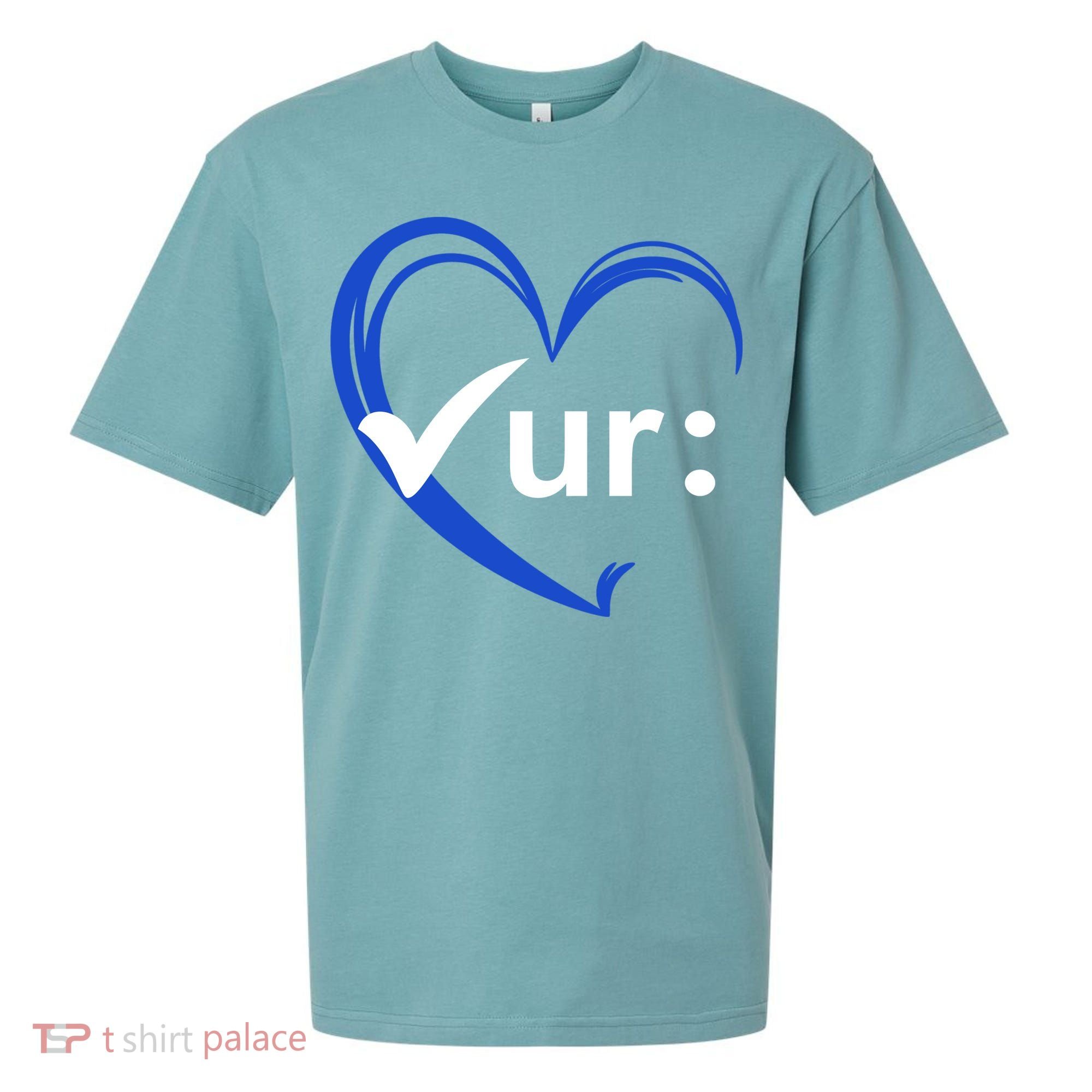 Check Your Colon Cancer Awareness Heart Sueded Cloud Jersey T-Shirt
