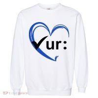 Check Your Colon Cancer Awareness Heart Garment-Dyed Sweatshirt thumb 0