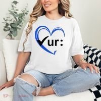 Check Your Colon Cancer Awareness Heart Comfort Colors T-Shirt thumb 2