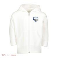 Check Your Colon Cancer Awareness Heart Toddler Zip Fleece Hoodie thumb 0