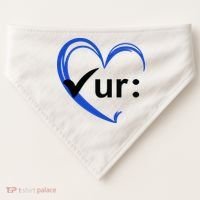 Check Your Colon Cancer Awareness Heart USA-Made Doggie Bandana thumb 0