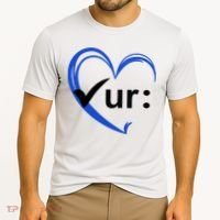 Check Your Colon Cancer Awareness Heart Cooling Performance Crew T-Shirt thumb 2