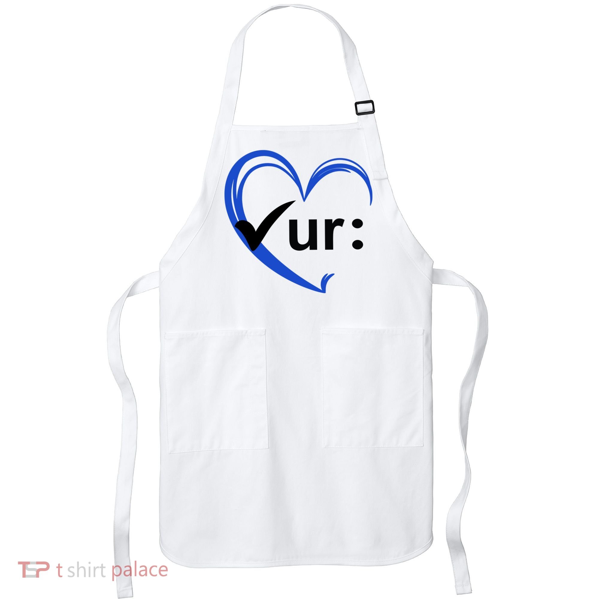 Check Your Colon Cancer Awareness Heart Apron