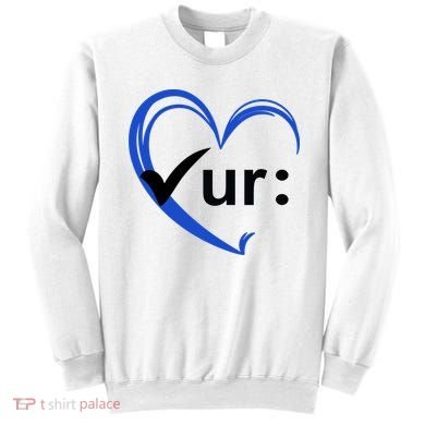Check Your Colon Cancer Awareness Heart Sweatshirt