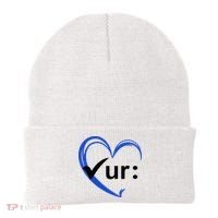 Check Your Colon Cancer Awareness Heart Beanie thumb 0