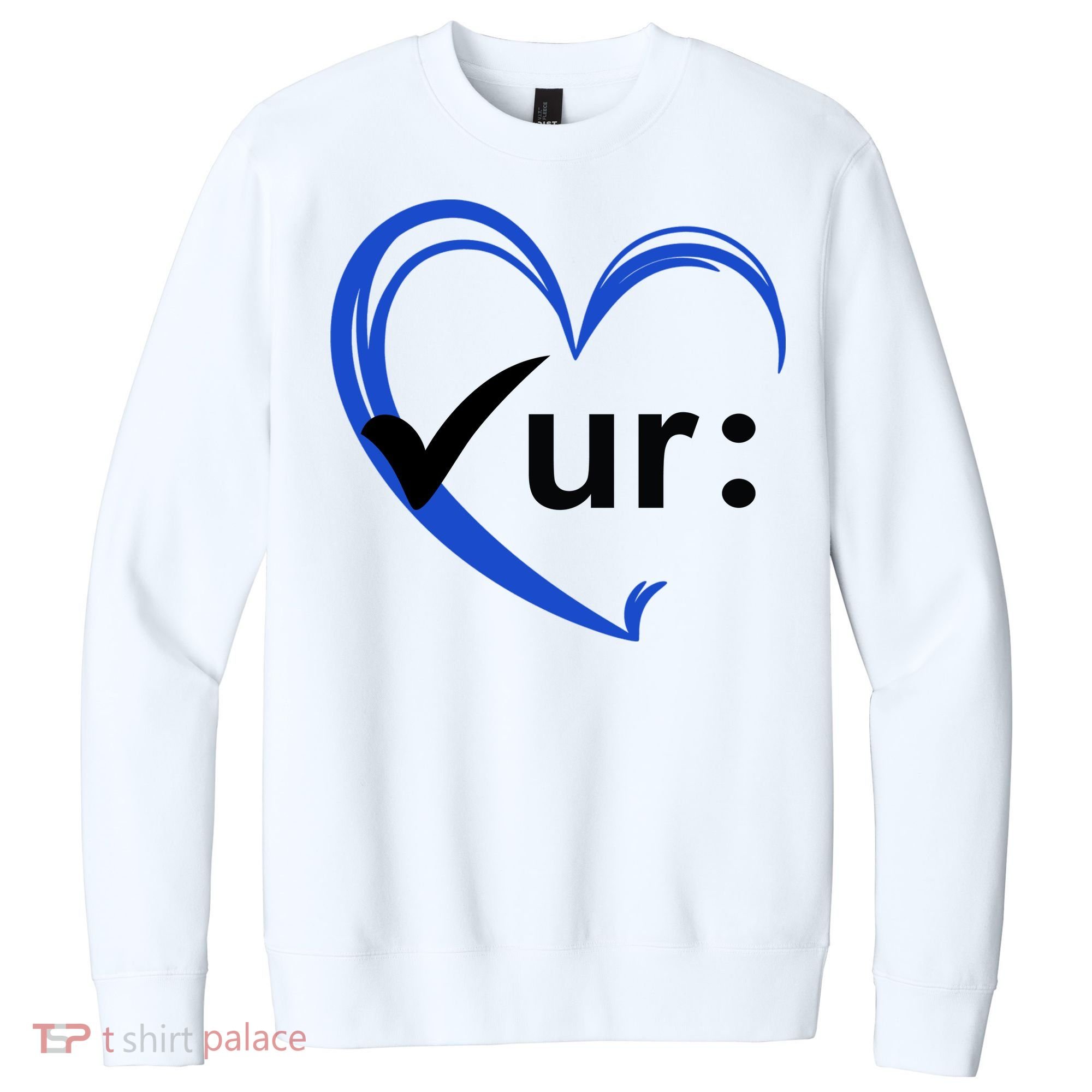 Check Your Colon Cancer Awareness Heart V.I.T. Fleece Crew Sweatshirt