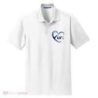 Check Your Colon Cancer Awareness Heart Dry Zone Grid Polo thumb 0