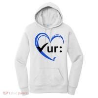 Check Your Colon Cancer Awareness Heart Women's Hoodie thumb 0