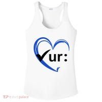Check Your Colon Cancer Awareness Heart Ladies PosiCharge Competitor Racerback Tank thumb 0