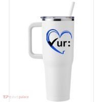 Check Your Colon Cancer Awareness Heart 40oz Vacuum Insulated Stainless Steel Travel Tumbler thumb 2