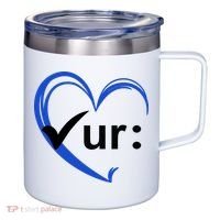 Check Your Colon Cancer Awareness Heart 12oz Stainless Steel Coffee Mug thumb 0