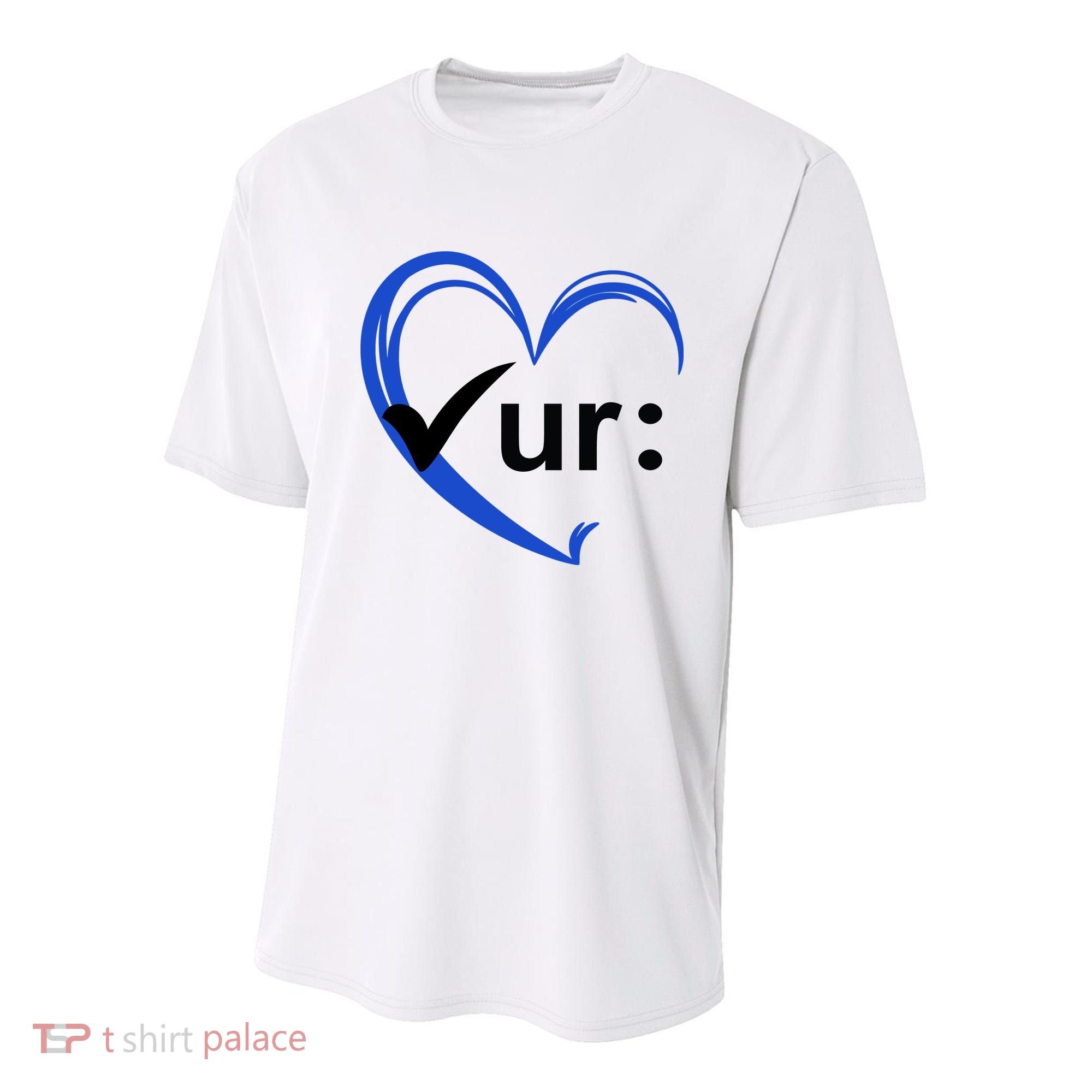 Check Your Colon Cancer Awareness Heart Youth Performance Sprint T-Shirt