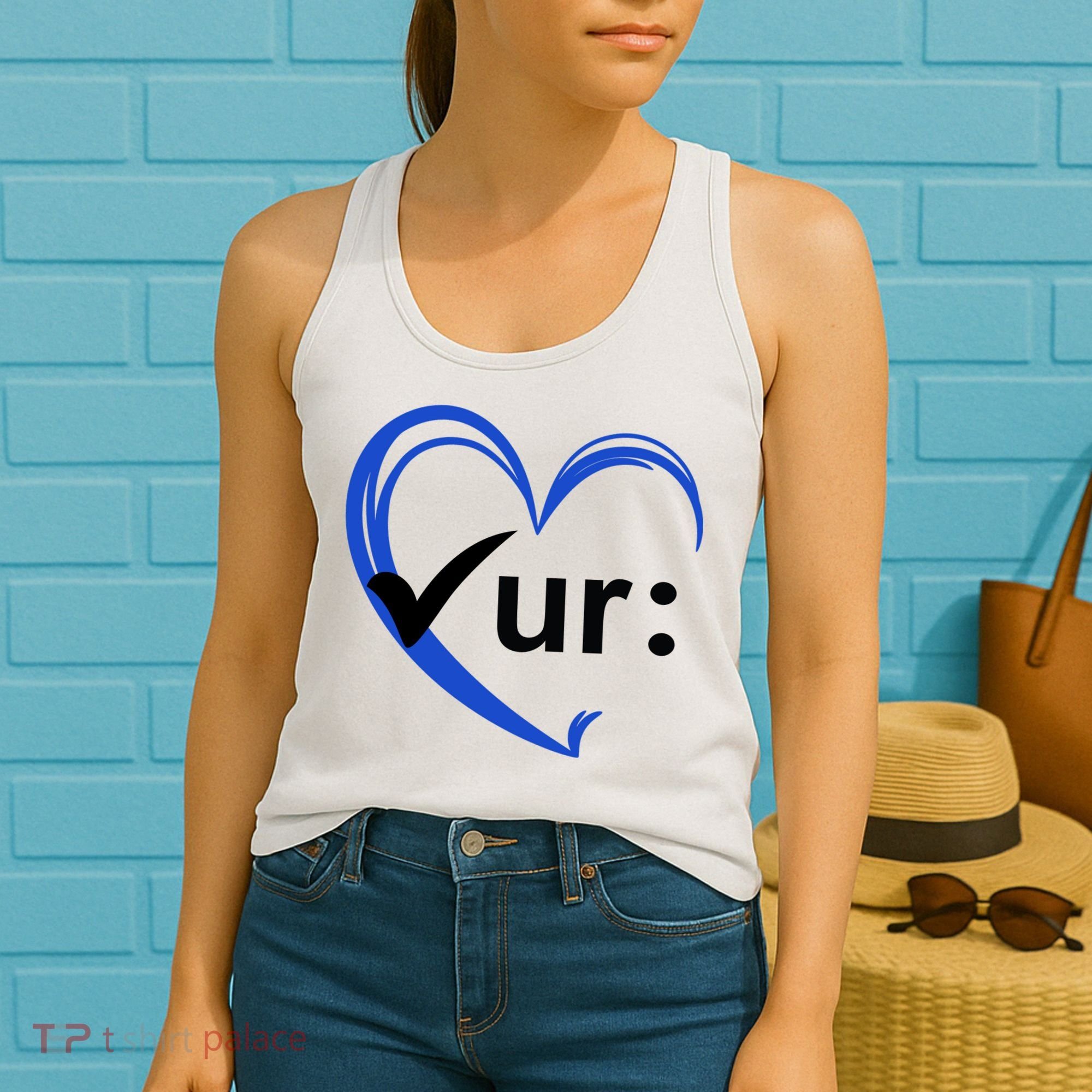 Check Your Colon Cancer Awareness Heart Women's Tank Top
