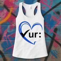 Check Your Colon Cancer Awareness Heart Women's Tank Top thumb 3