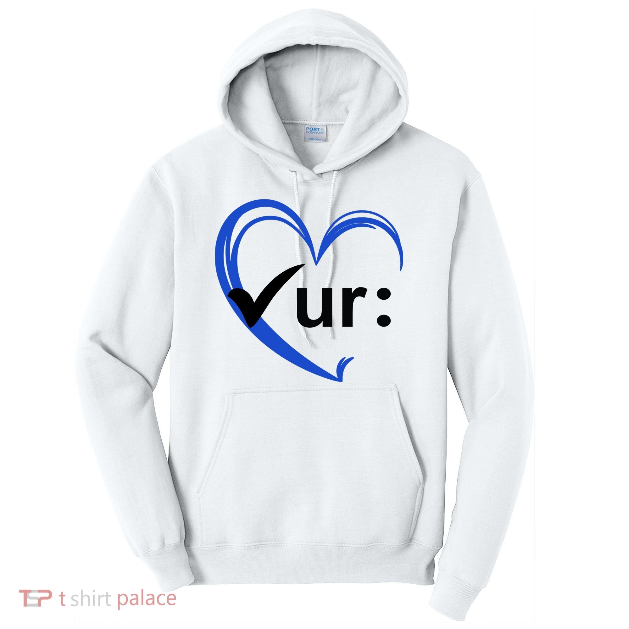 Check Your Colon Cancer Awareness Heart Tall Hoodie