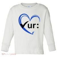 Check Your Colon Cancer Awareness Heart Toddler Long Sleeve Shirt thumb 0